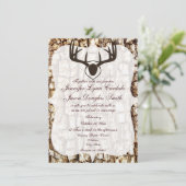 Invitation Andouillers rustiques de chasse de Camo de pays (Debout devant)