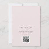 Invitation ANDREA Burgundy and Blush QR Code Elegant Wedding (Dos)