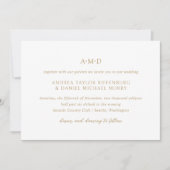 Invitation Andrea Gold Elegant Wedding (Devant)