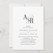 Invitation ANDREA QR Code Classique Élégant Chic Mariage uniq (Devant)