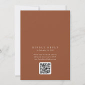 Invitation ANDREA Terracotta QR Code Boho Elegant Wedding (Dos)