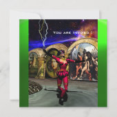 Invitation ANDROID BALLET, Red Green Blue Science Fiction (Devant)