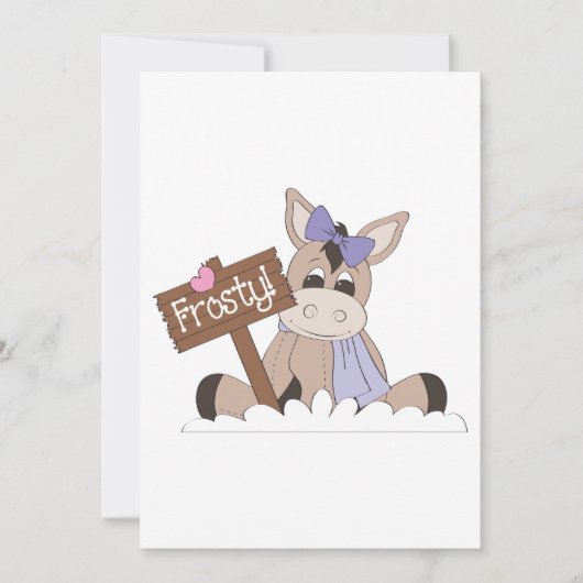 Invitation Âne d'hiver (Devant)