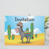 Invitation Âne mexicain (Debout devant)