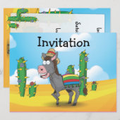 Invitation Âne mexicain (Devant / Derrière)