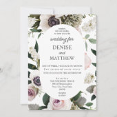 Invitation Anémon blanc sur Mariage blanc clair (Devant)