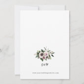 Invitation Anémon blanc sur Mariage blanc clair (Dos)