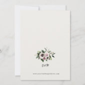 Invitation Anémon blanc sur Mariage blanc neige (Dos)