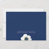 Invitation Anémon de minuit | Fête des mariées florale (Dos)