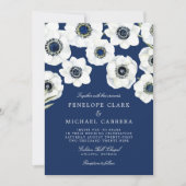 Invitation Anémon de minuit | Mariage floral (Devant)