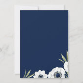 Invitation Anémon de minuit | Mariage floral (Dos)
