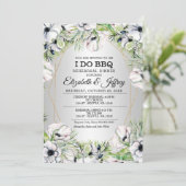 Invitation Anémone blanc d'argent Je fais Dîner de répétition (Debout devant)