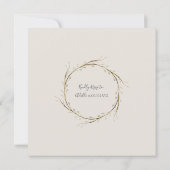 Invitation Anémone blanche Twig Fern Eucalyptus fête d'annive (Dos)