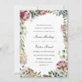Invitation Anemone Blush | Mariage botanique neutre rose (Devant)