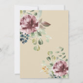 Invitation Anemone Blush | Mariage botanique neutre rose (Dos)