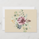 Invitation Anemone Blush Rose Neutre mariage Enregistrer la d (Dos)