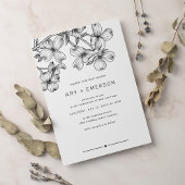 Invitation Anemone Bouquet Mariage