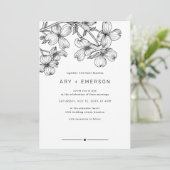 Invitation Anemone Bouquet Mariage (Debout devant)