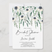 Invitation Anémone et Fête des mariées verte (Devant)