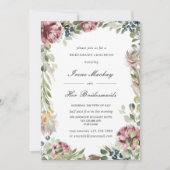 Invitation Anemone Grey Bleu Botanique BRIDESMAIDS LUNCHEON (Devant)