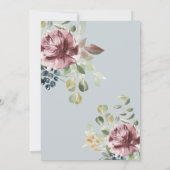 Invitation Anemone Grey Bleu Botanique BRIDESMAIDS LUNCHEON (Dos)