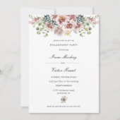 Invitation Anemone Pink Neutral Botanique Engagement (Devant)