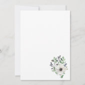 Invitation Anémones & Berries Wreath Blue Winter Wedding (Dos)