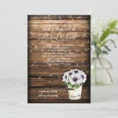 Invitation Anémones rustiques à seaux Tin Étincelles Invitati (Debout devant)