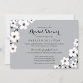 Invitation Anéone moderne gris blanc | Fête des mariées (Devant)