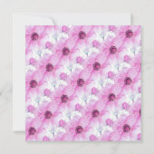 Invitation Anéone rose floral aquarelle mariage invite (Dos)