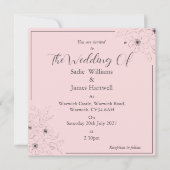 Invitation Anéone sur Rose pâle* (Devant)