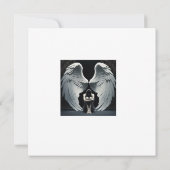 Invitation Ange avec de grandes ailes  (Dos)