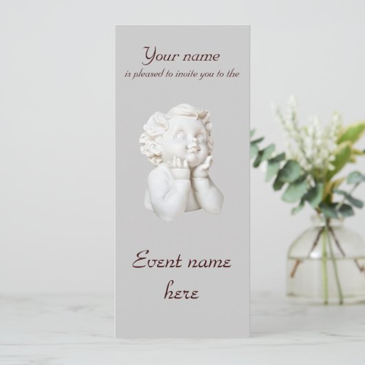 Invitation Ange Blanc (Debout devant)