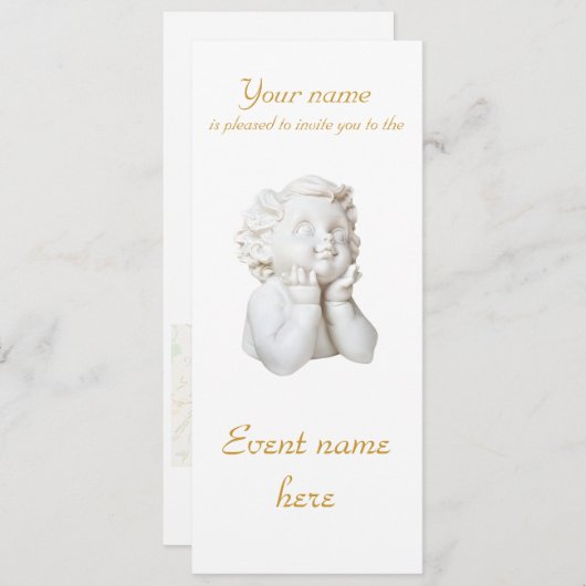 Invitation Ange Blanc (Devant / Derrière)