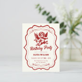 Invitation ange cupidon rouge (Debout devant)