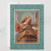 Invitation Ange de Noël avec un violon (Devant)