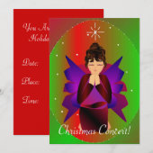 Invitation Ange de Noël I (Devant / Derrière)