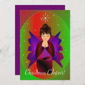 Invitation Ange de Noël I (Devant / Derrière)