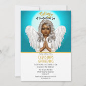 Invitation Ange de prière afro-américain (Devant)