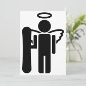 Invitation ange de snowboard (Debout devant)