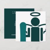 Invitation ange de snowboard (Devant / Derrière)