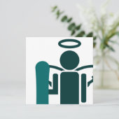 Invitation ange de snowboard (Debout devant)