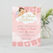 Invitation ange espagnol morceau de ciel bébé mexicain shower (Debout devant)
