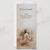 Invitation ANGE JOUER LYRA SUR LES NUAGES, Monogramme (Dos)