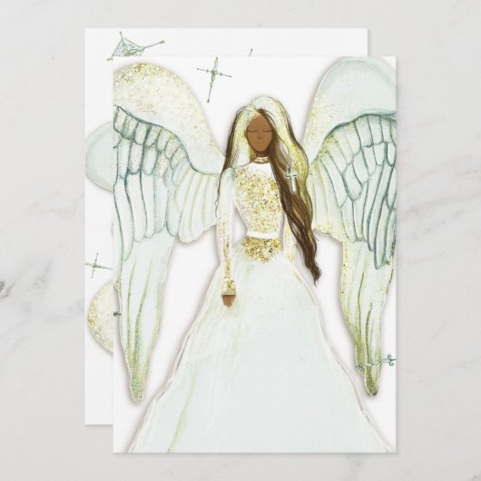 Invitation Ange noir (Devant / Derrière)