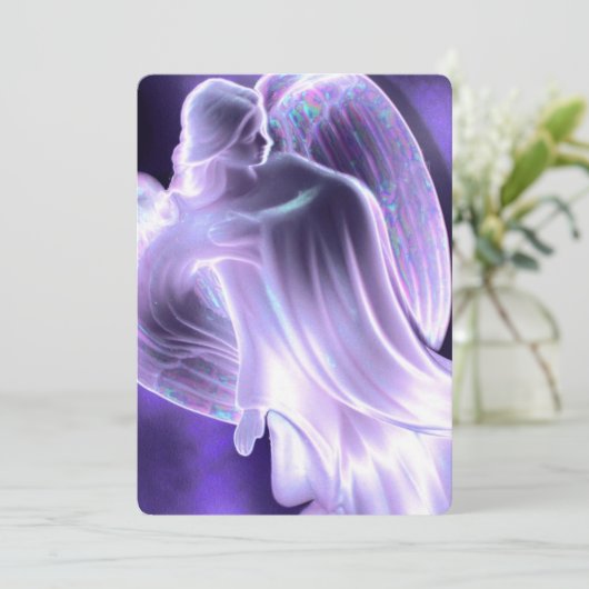 Invitation Ange Violet Clair (Debout devant)
