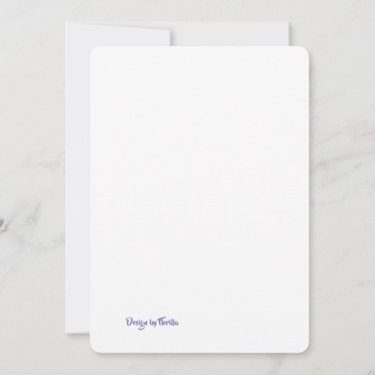 Invitation Ange Violet Clair (Dos)