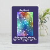 Invitation Angel Bleu Avec Coeurs (Debout devant)