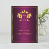 Invitation Angel Crest | Gold Royal Rose Luxuriant (Debout devant)