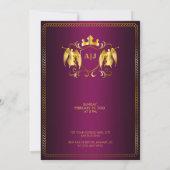 Invitation Angel Crest | Gold Royal Rose Luxuriant (Dos)